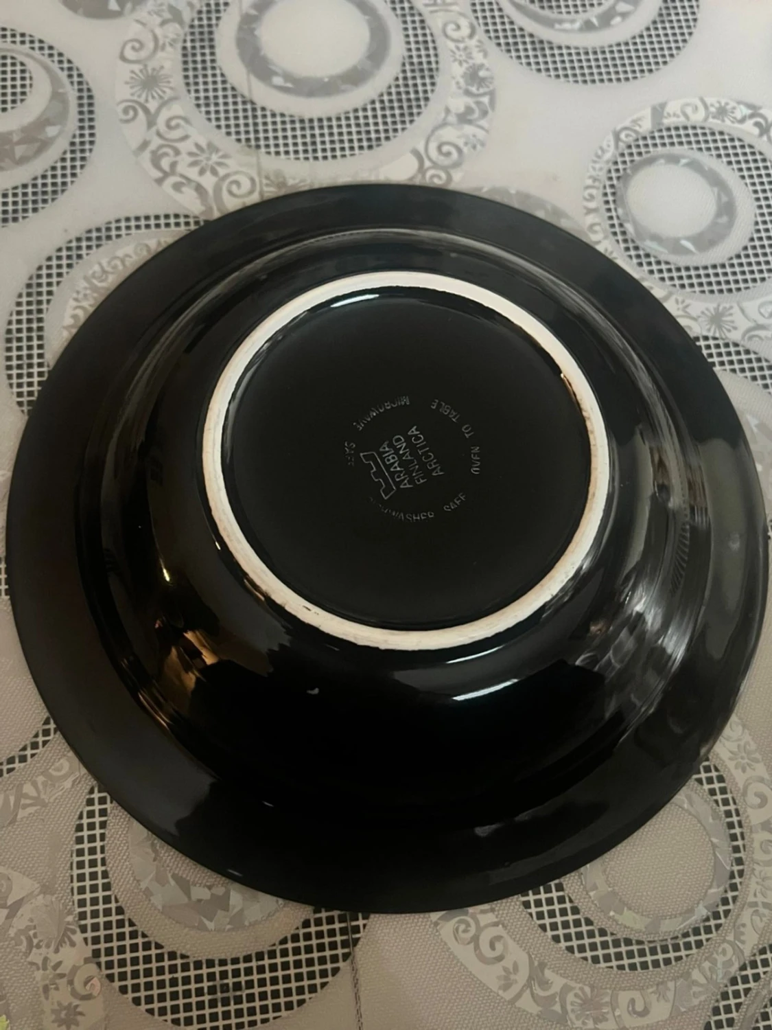 Svart Arabia Finland Arctica djup tallrik