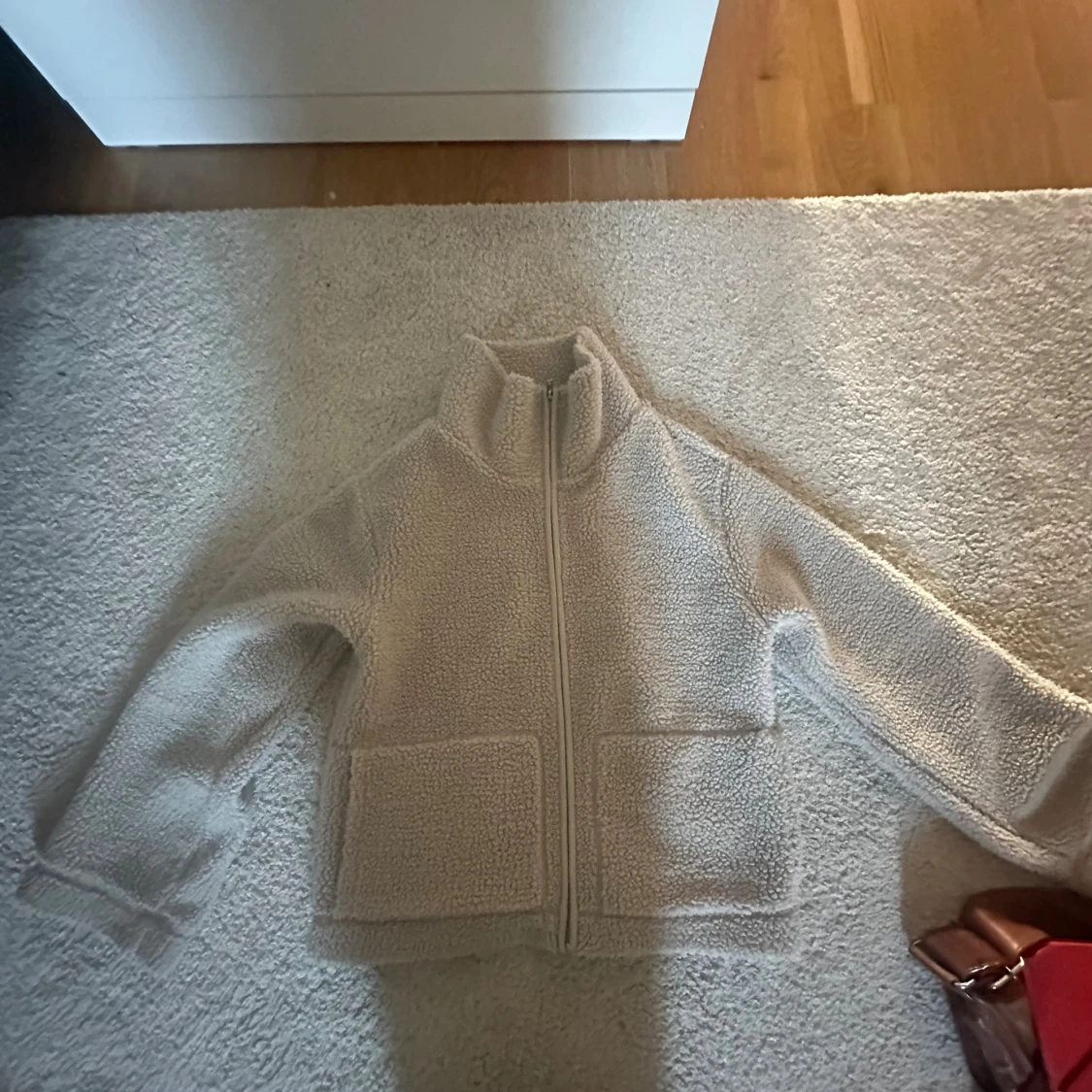 Beige teddyjacka från 157, XS - 2