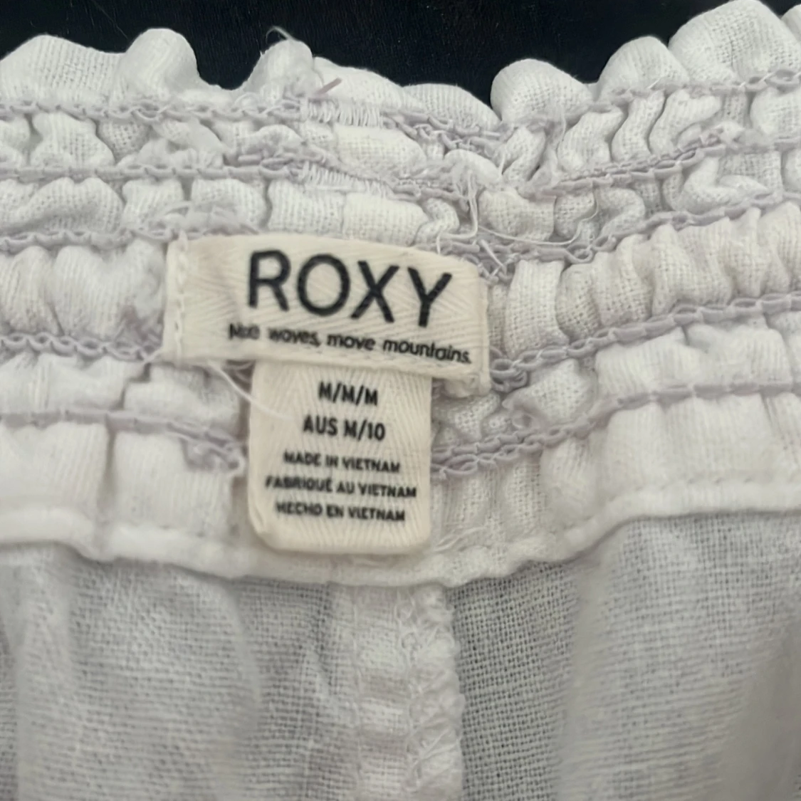 Vita linnebyxor från Roxy med snörning - 3