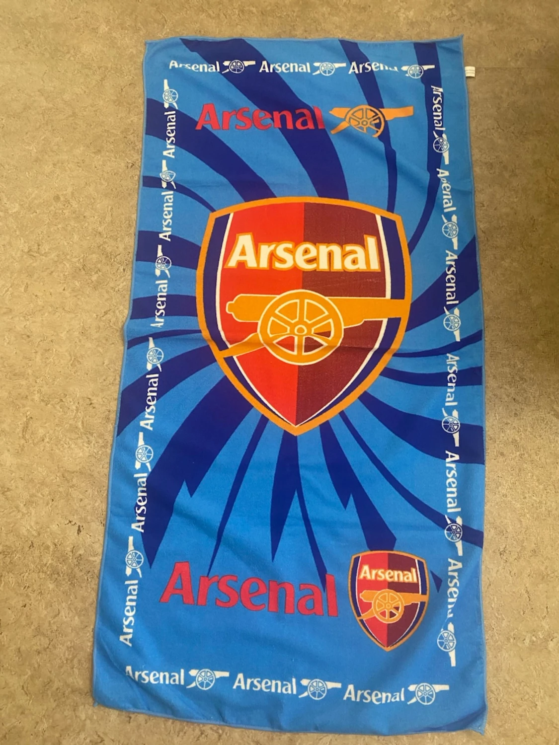 Arsenal badhandduk i blått