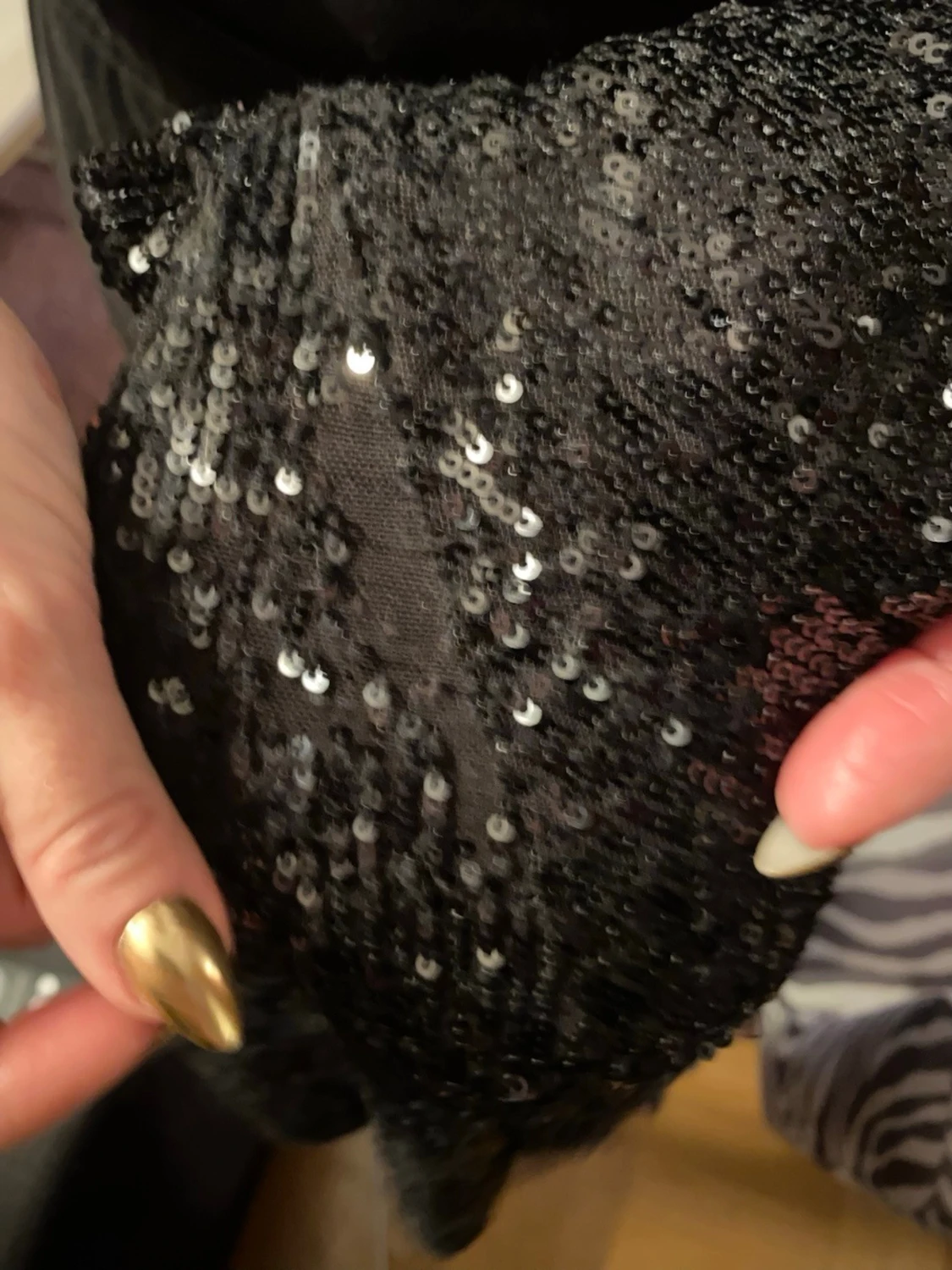 Svarta paljettleggings från H&M - 3