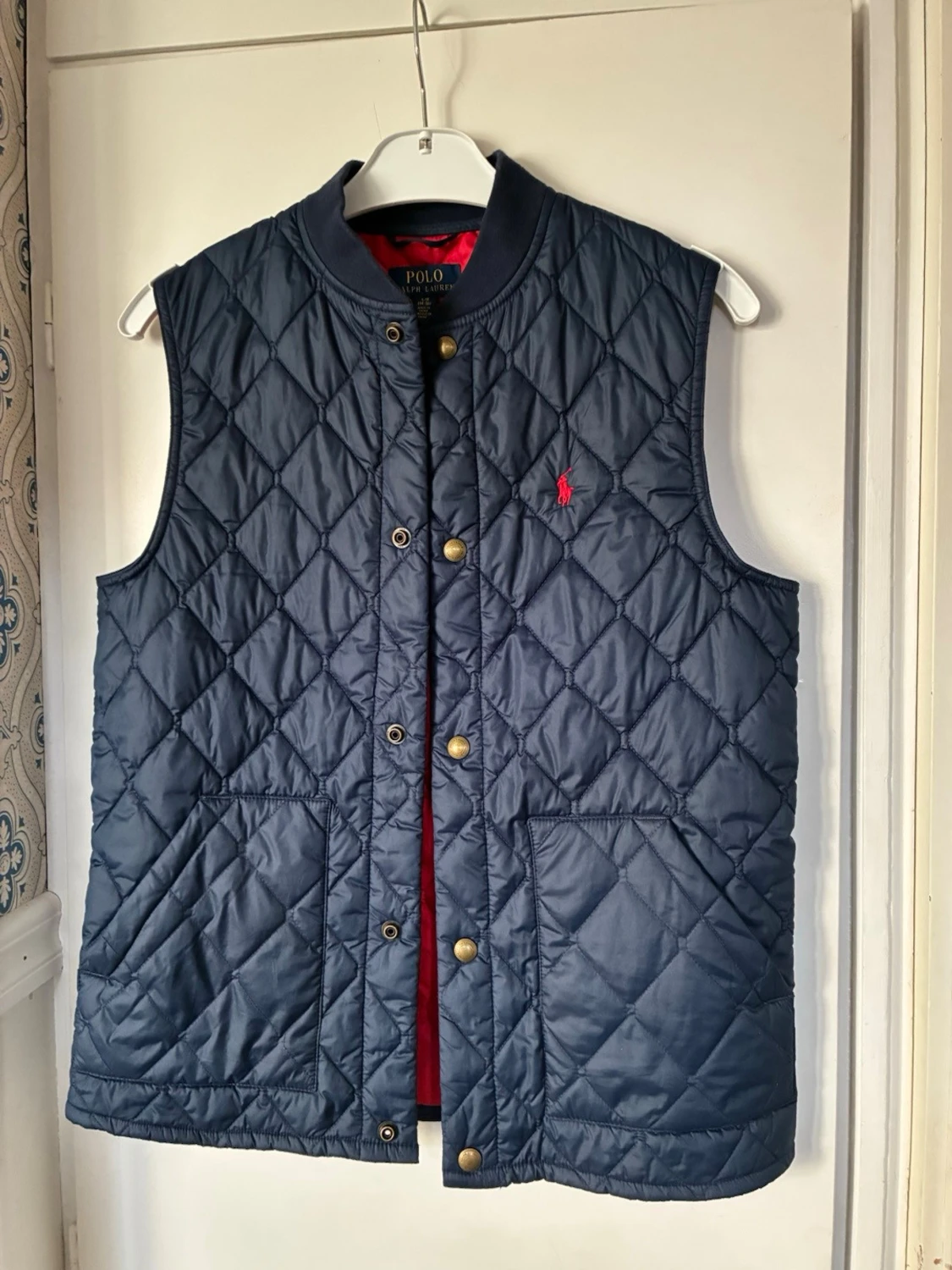 Mörkblå quiltad dunväst från Polo Ralph Lauren