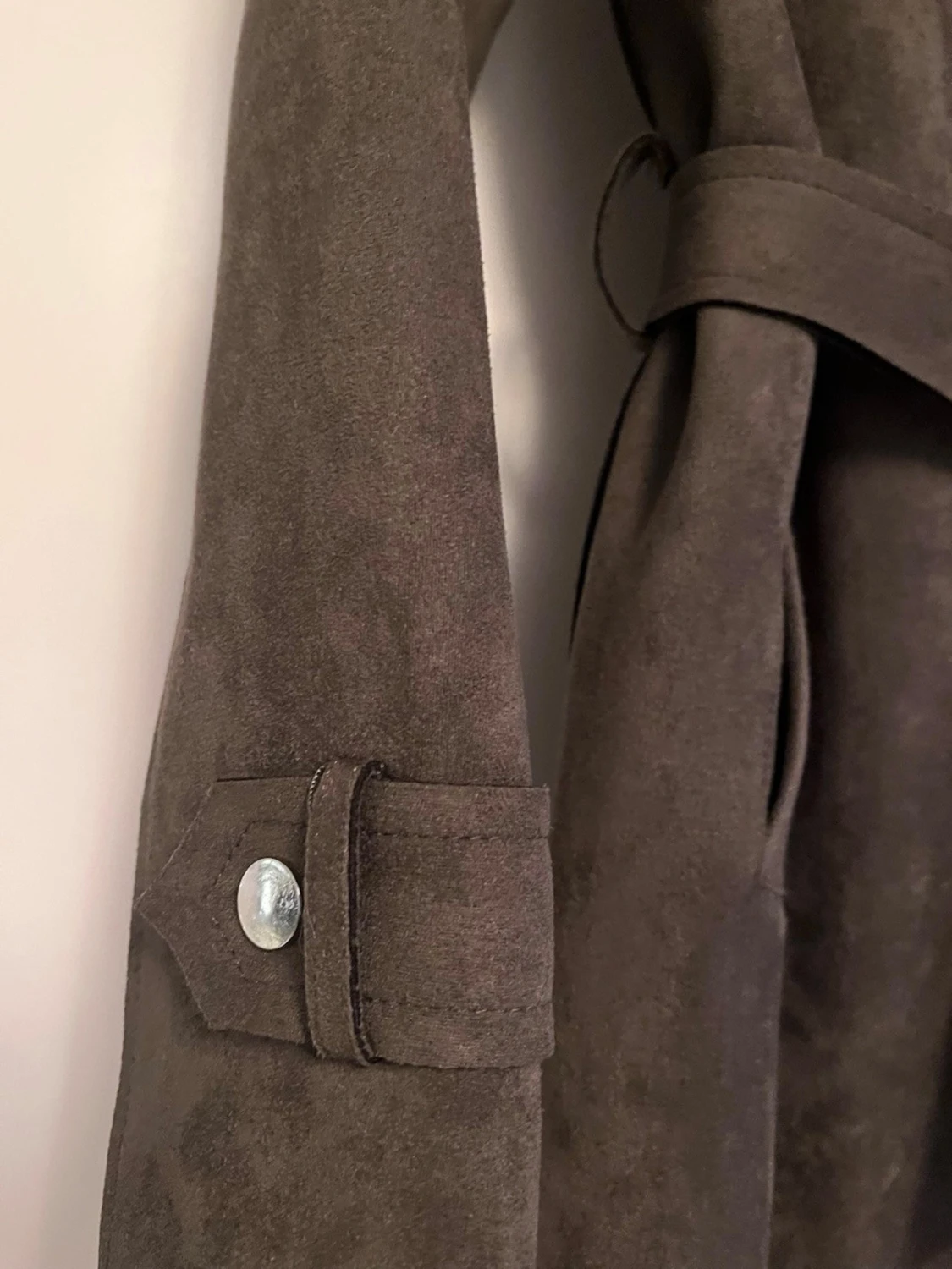 Trenchcoat i borstad mocka  - 5