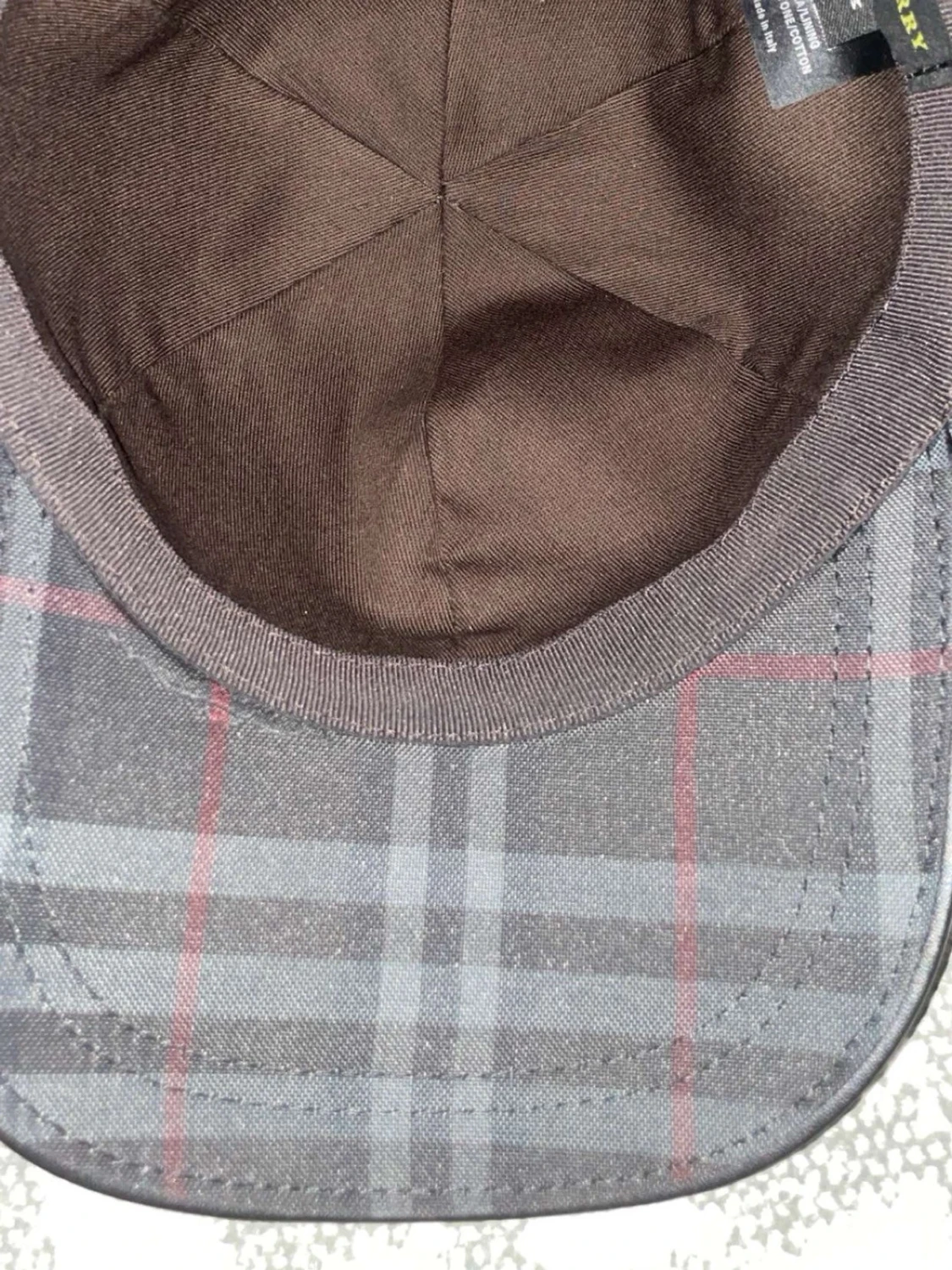 Rutig Burberry keps i bomull - 3