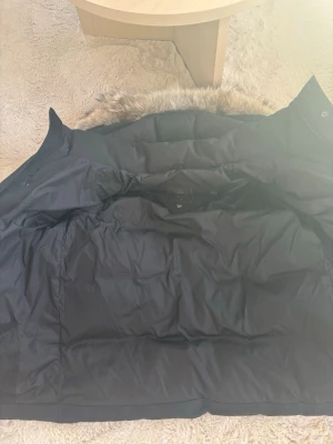 Svart dunjacka från Canada Goose - Säljer en svart dunjacka från Canada Goose med snygg päls på huvan och klassisk logga på ärmen. Jackan har dragkedja, flera fickor och är perfekt för kalla vinterdagar. Materialet är slitstarkt och jackan har en stilren look som funkar till allt.