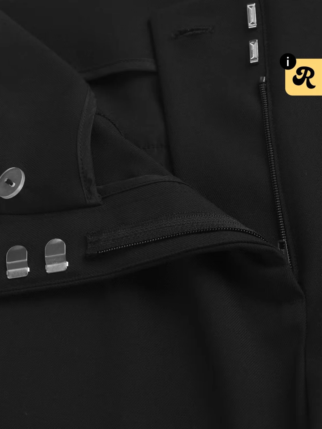 Svarta bootcut kostymbyxor - 2