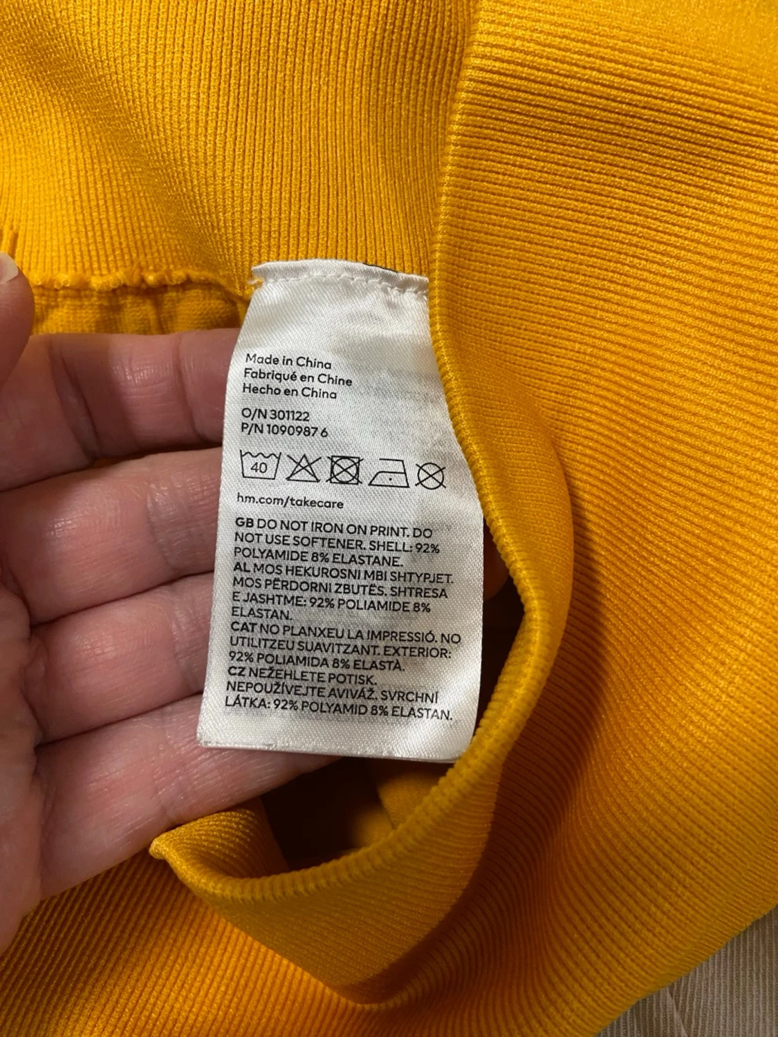 Gula ribbade cykelshorts H&M Sport - 2