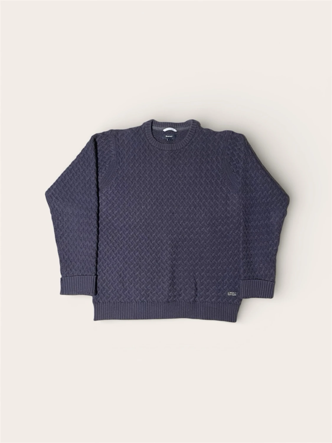 Mörkblå stickad tröja från GANT