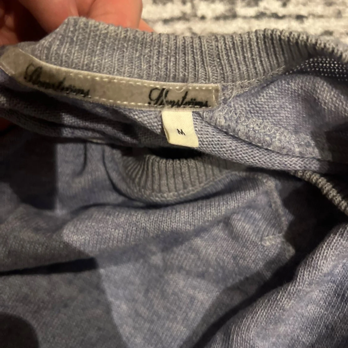 Grå stickad tröja från stenström - 1