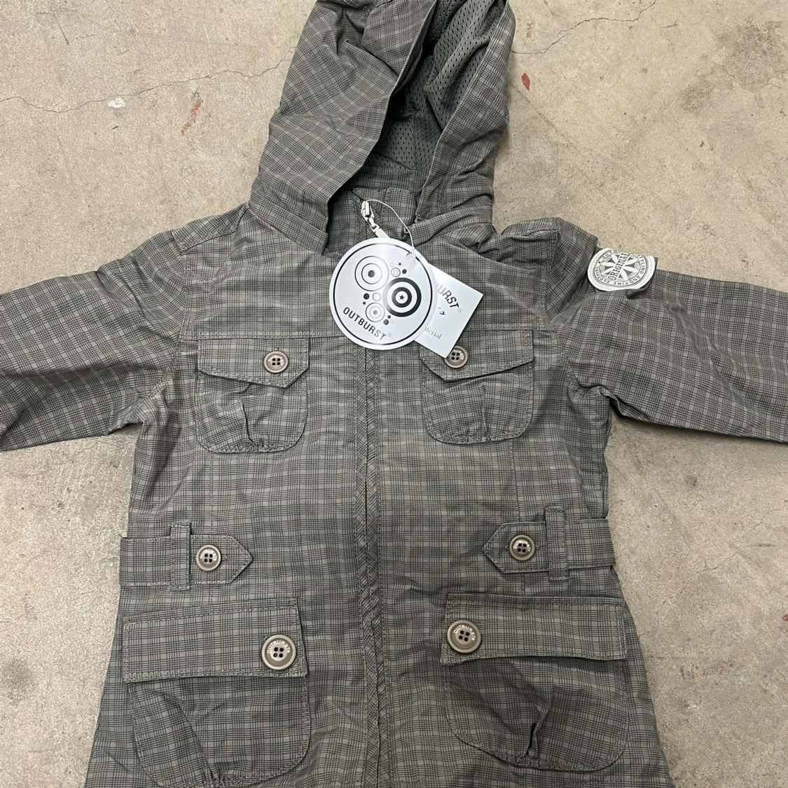 Grå rutig vindjacka från Outburst - 2