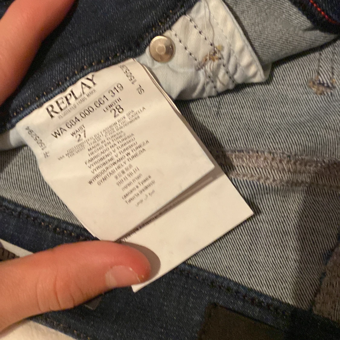 Mörkblå Replay jeans slim fit - 2
