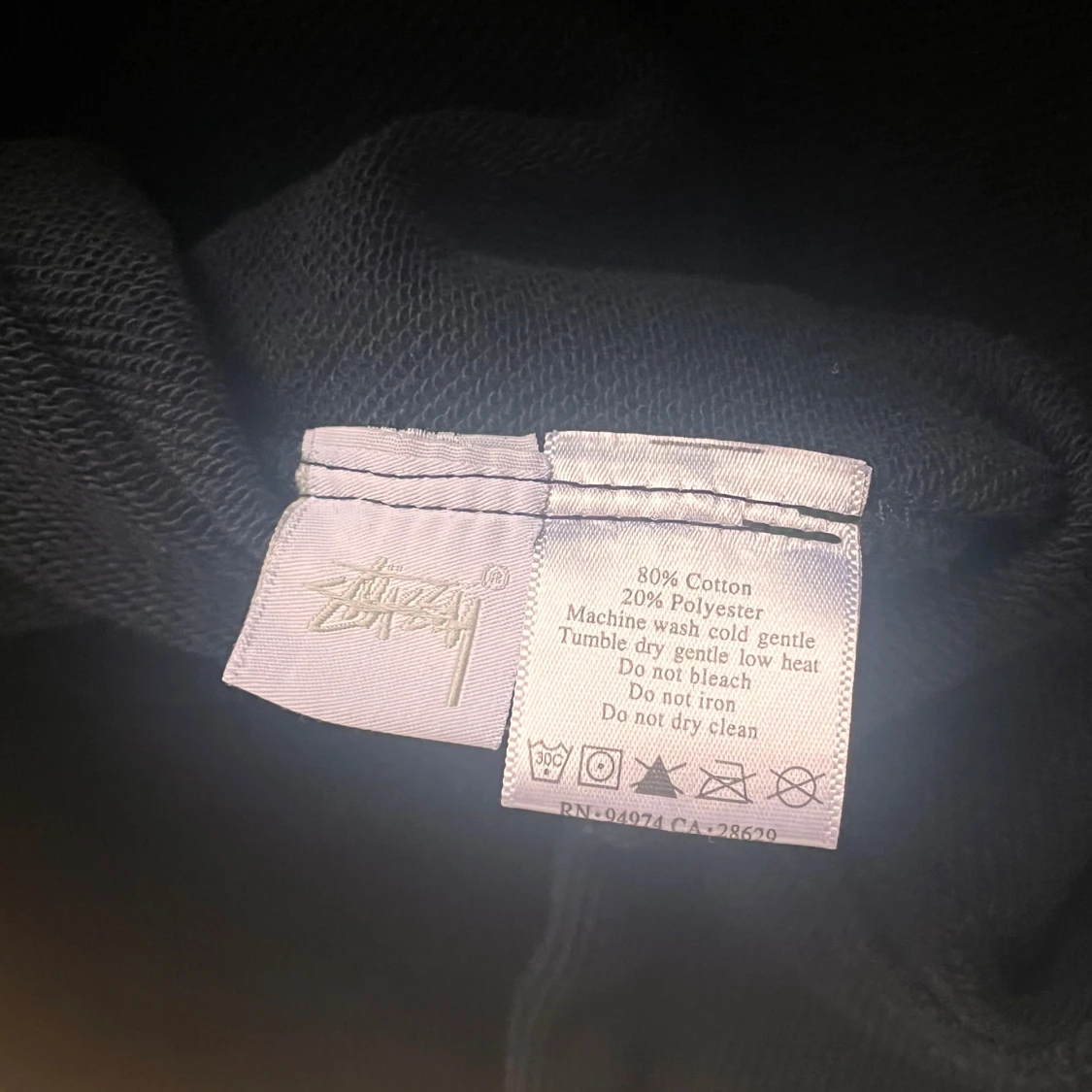 Svart Stüssy hoodie med tryck - 3