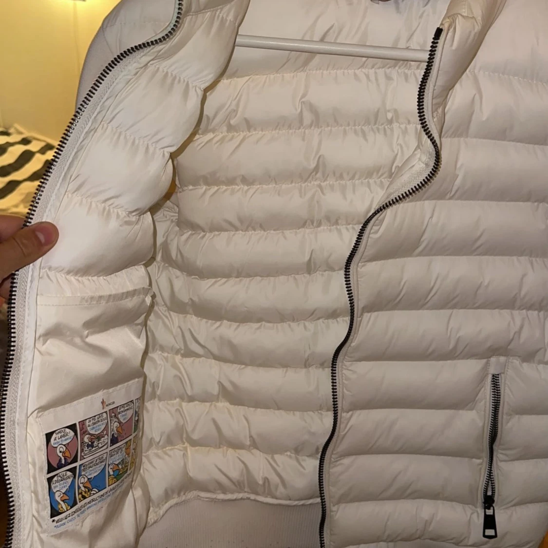 Vit Moncler pufferjacka med dragkedja - 2