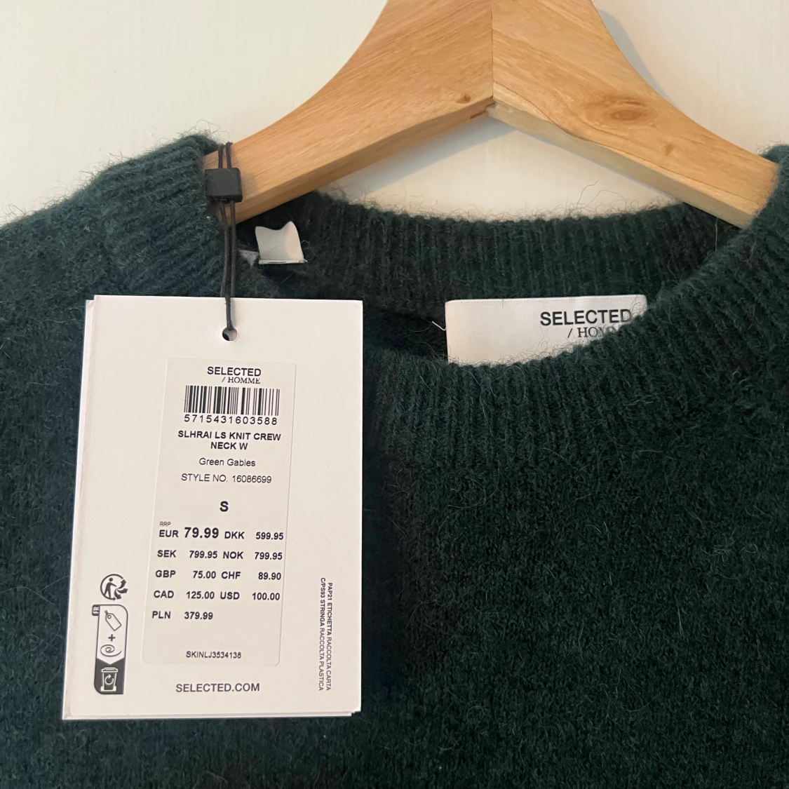 Mörkgrön stickad tröja från Selected Homme - 2