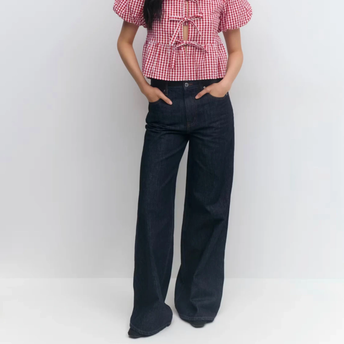 Ginatricot high and wide tall jeans - 1