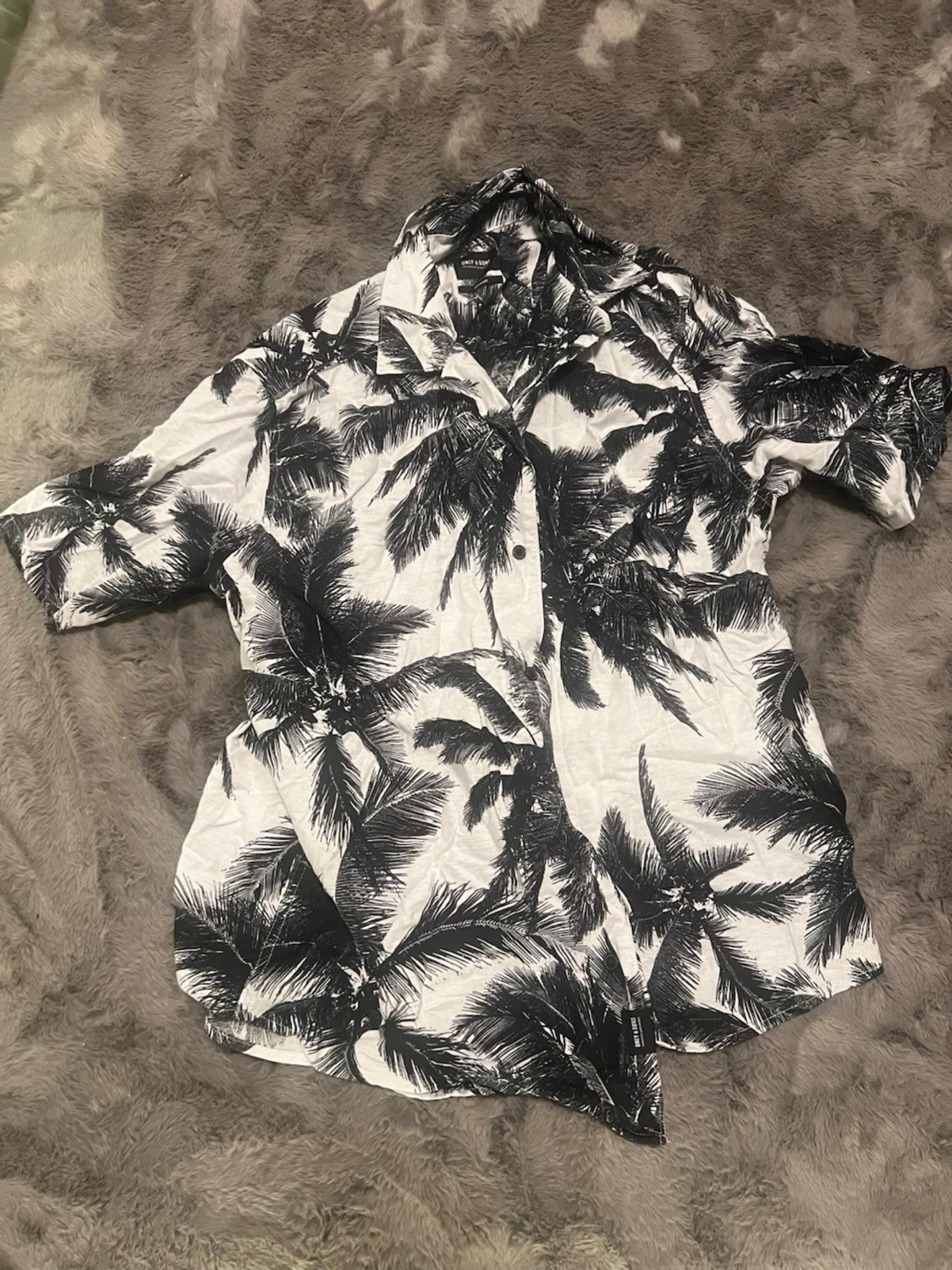 Svartvit skjorta från Only & Sons