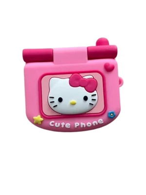 Hörlursfodral Hello Kitty med S pegel i rosa - Hörlursfodral med spegel Kitty för AirPods 2, 3, 3 pro och 4