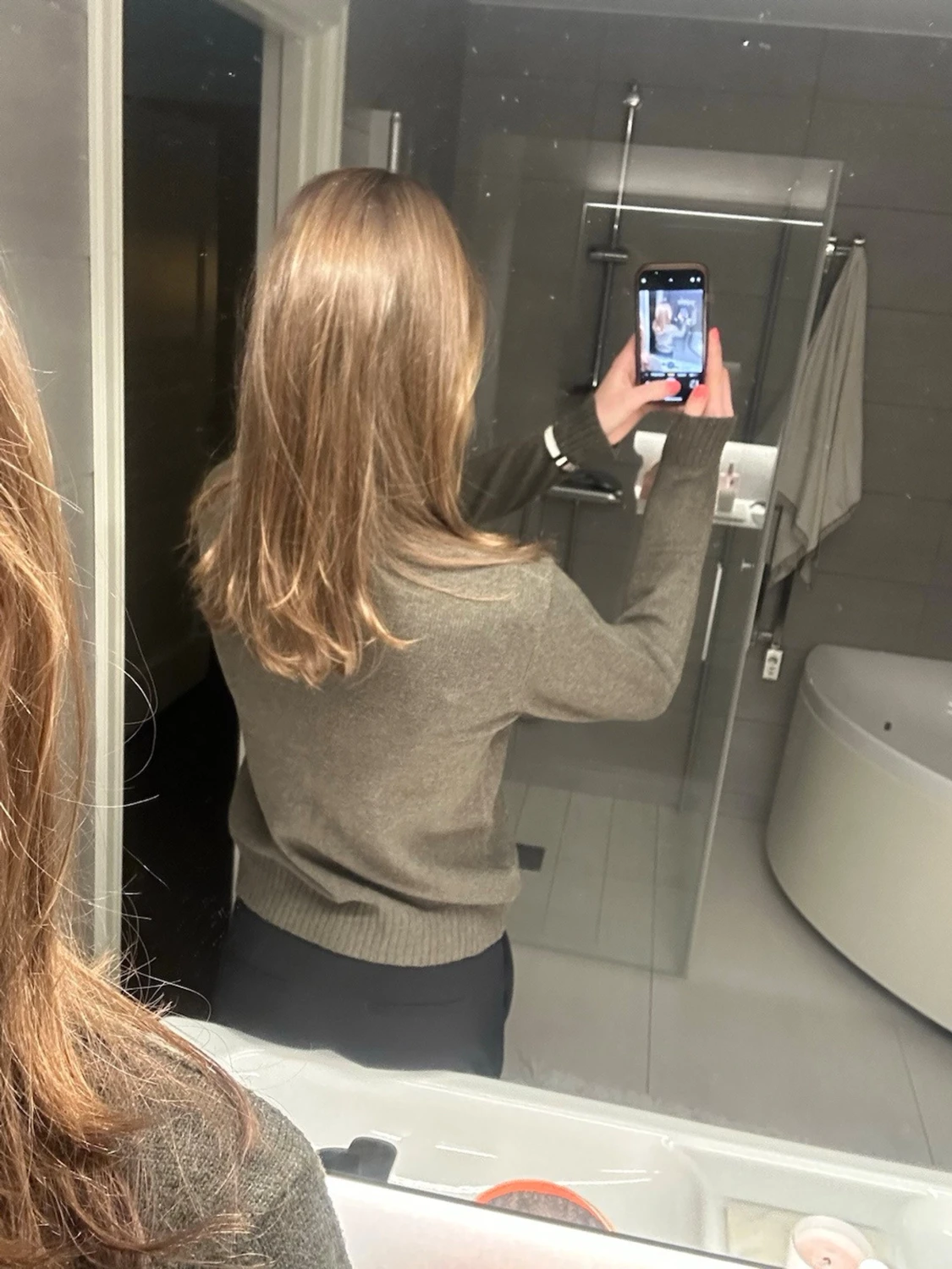 Mörkgrön stickad polotröja från VILA - 2