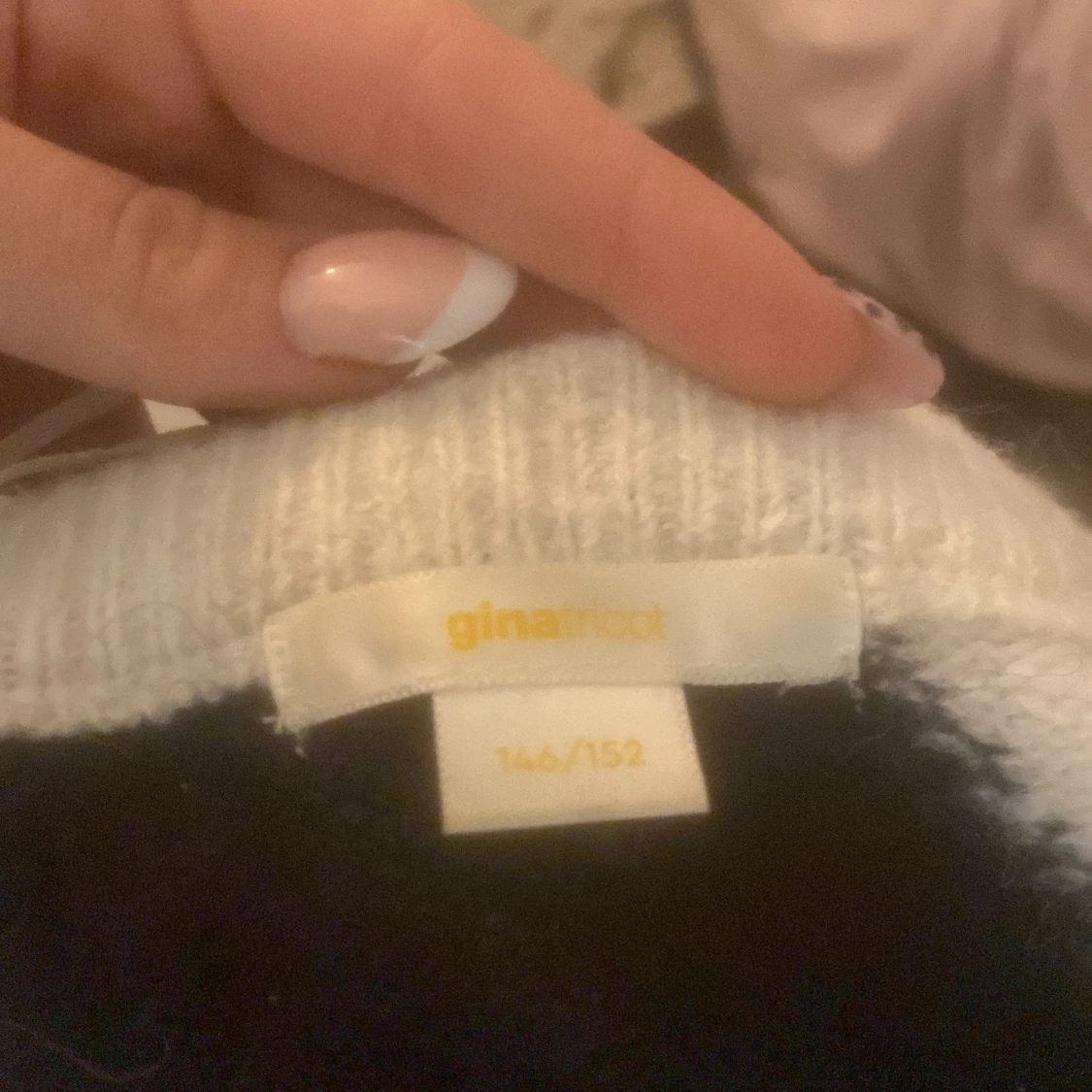 Svartvit stickad tröja Gina Tricot - 1