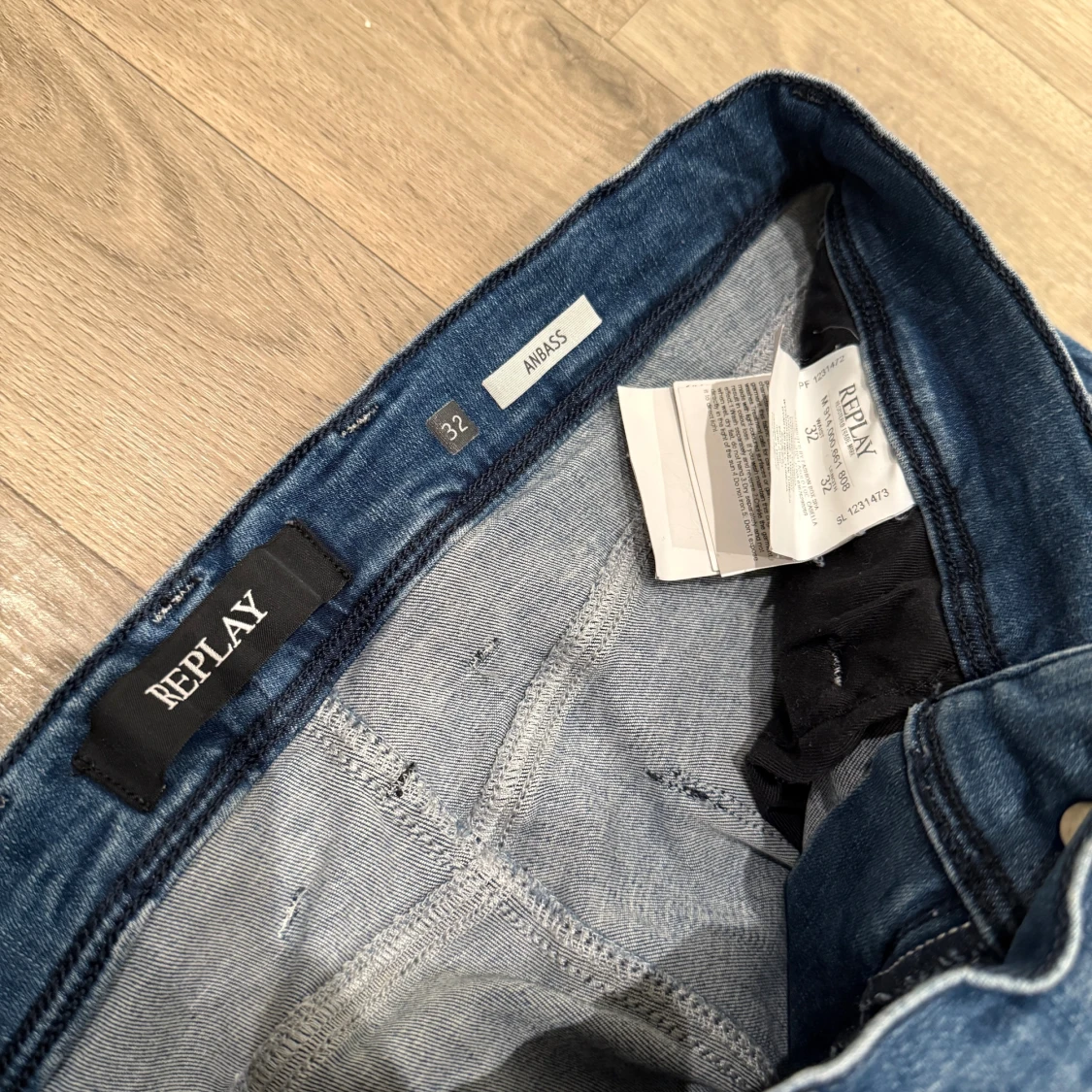 Replay Anbass Hyperflex Jeans Blå W32 L32 - 3