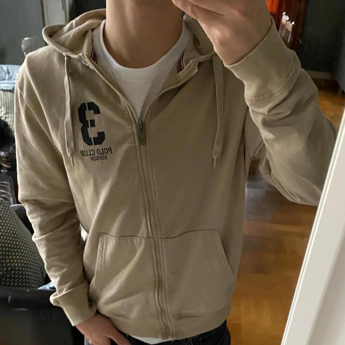 Beige hoodie från Vinson Polo Club - 2