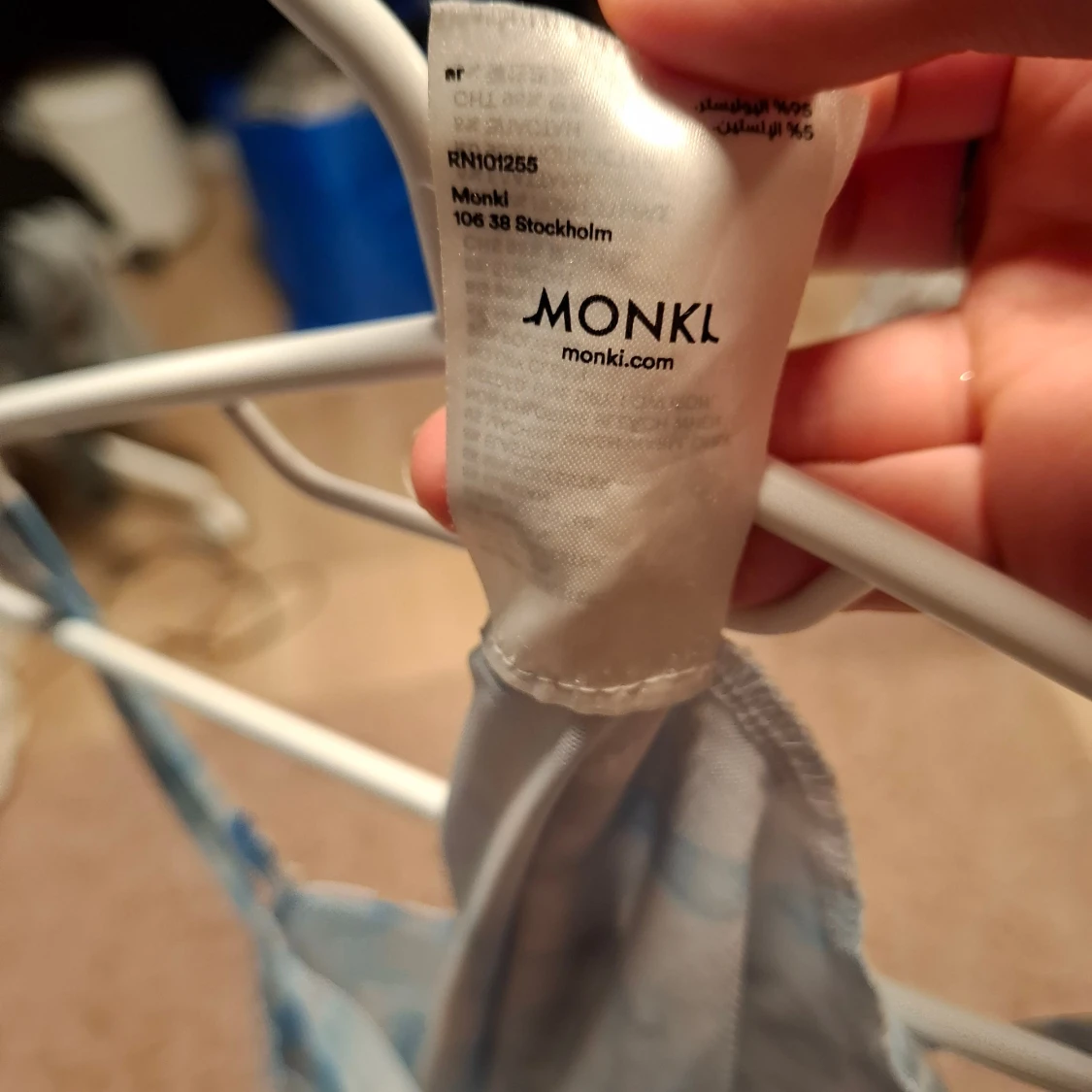 3 somriga linnetoppar i blått och vitt - 2