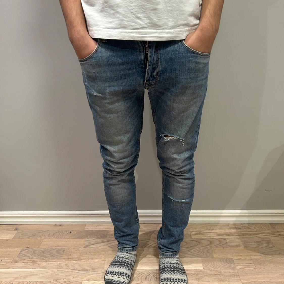 Blå slim jeans från J.Lindeberg