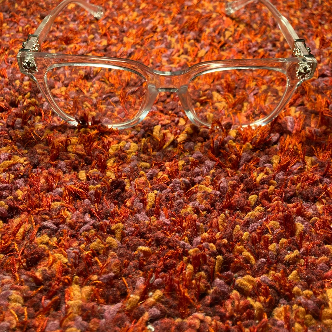 Chrome heart glasögon med silverdetaljer - 2