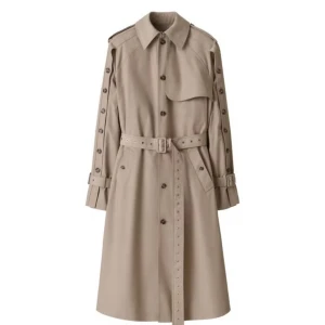 H&M x Rokh - HM x Rokh button detail twill trench coat. Sz L. Nypris 3499:-