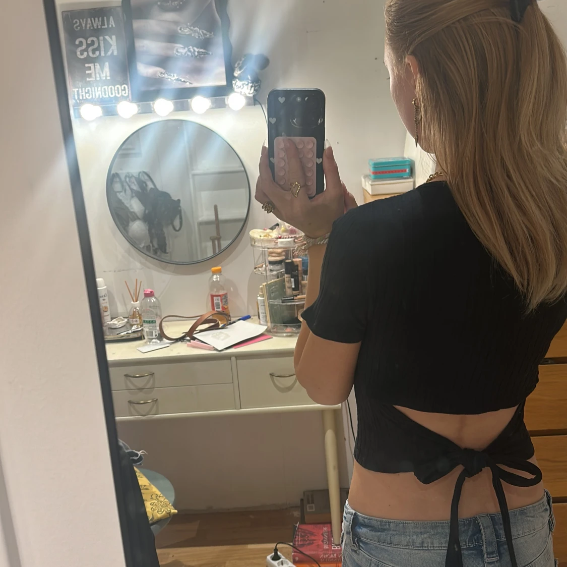 Svart croppad topp från FB Sister - 1