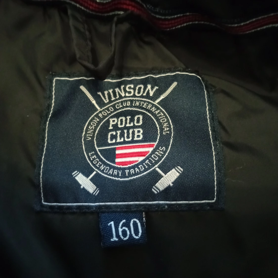 Svart pufferjacka från Vinson Polo Club
