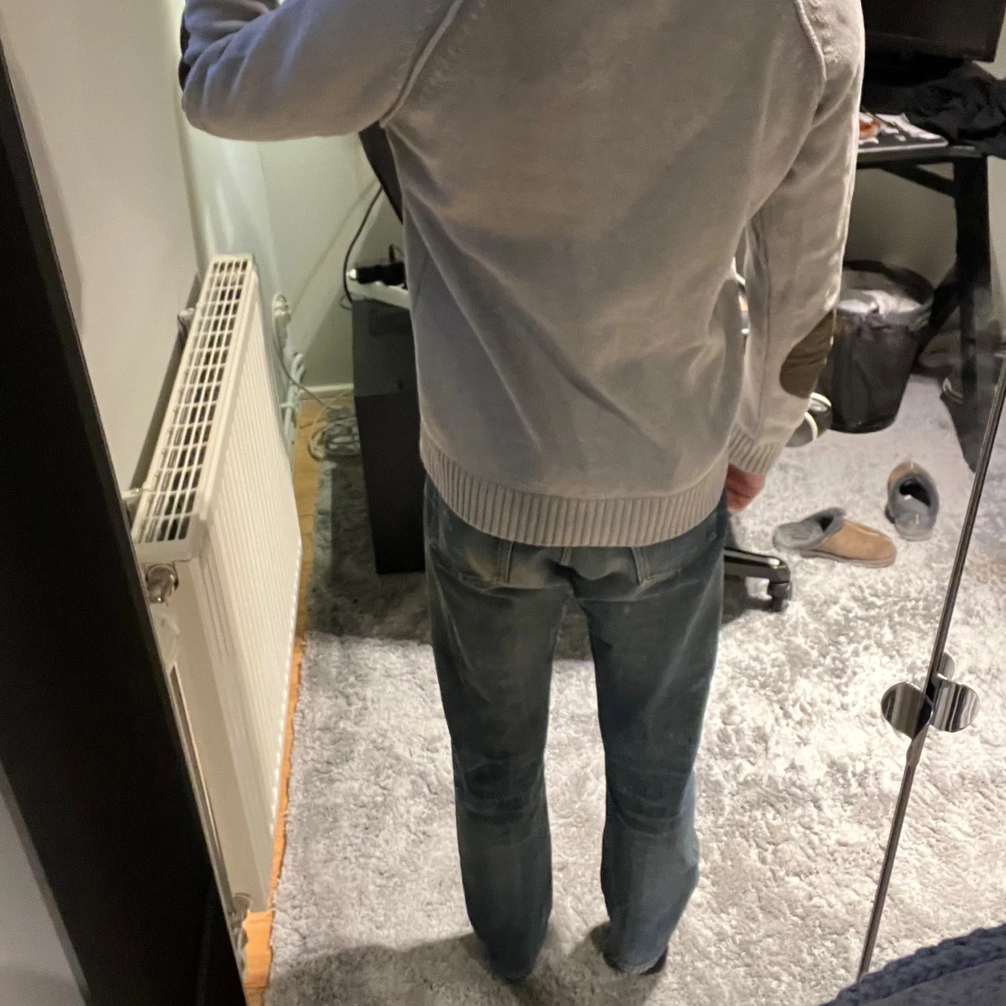 Stickad tröja med tryck - 3