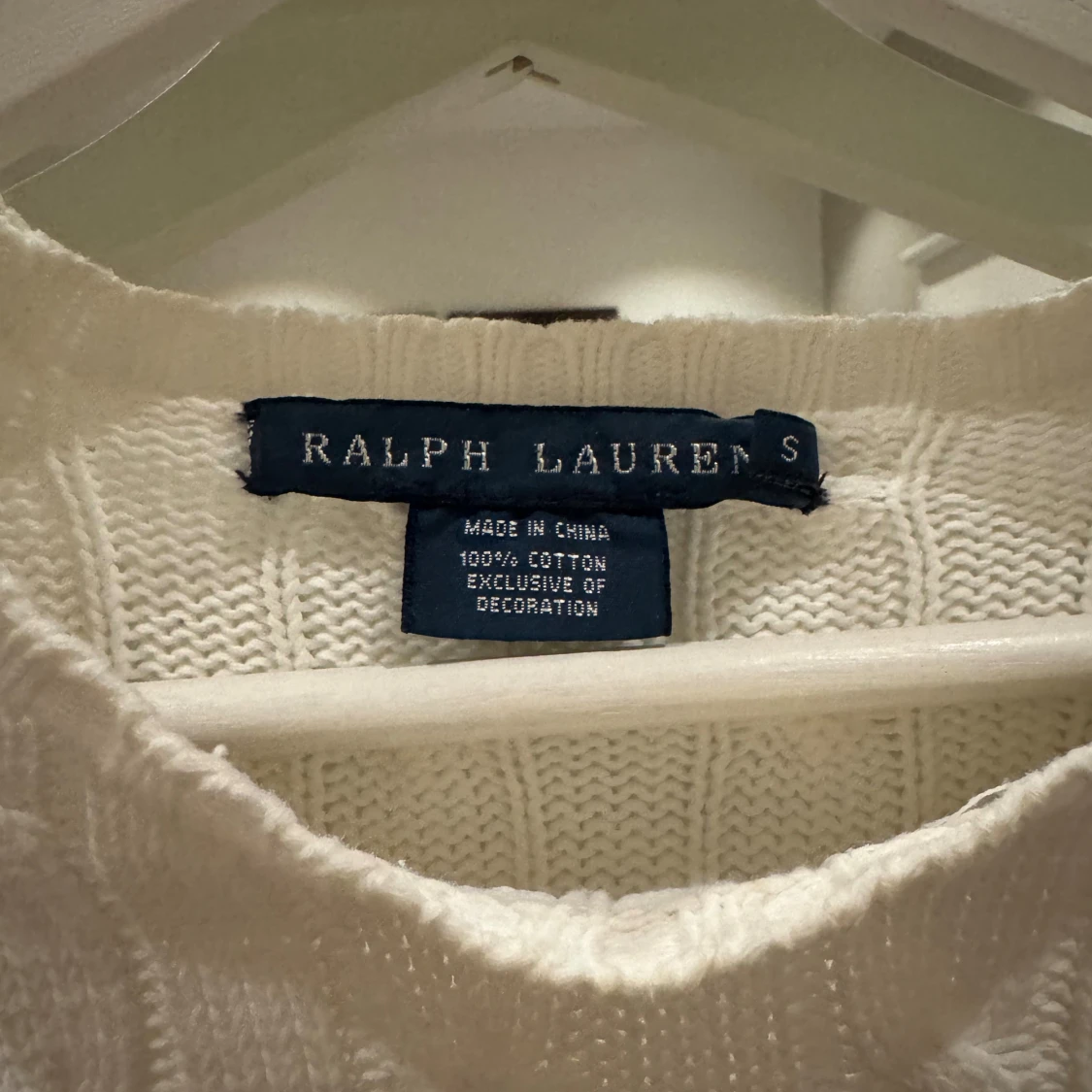 Vit kabelstickad tröja Ralph Lauren - 2