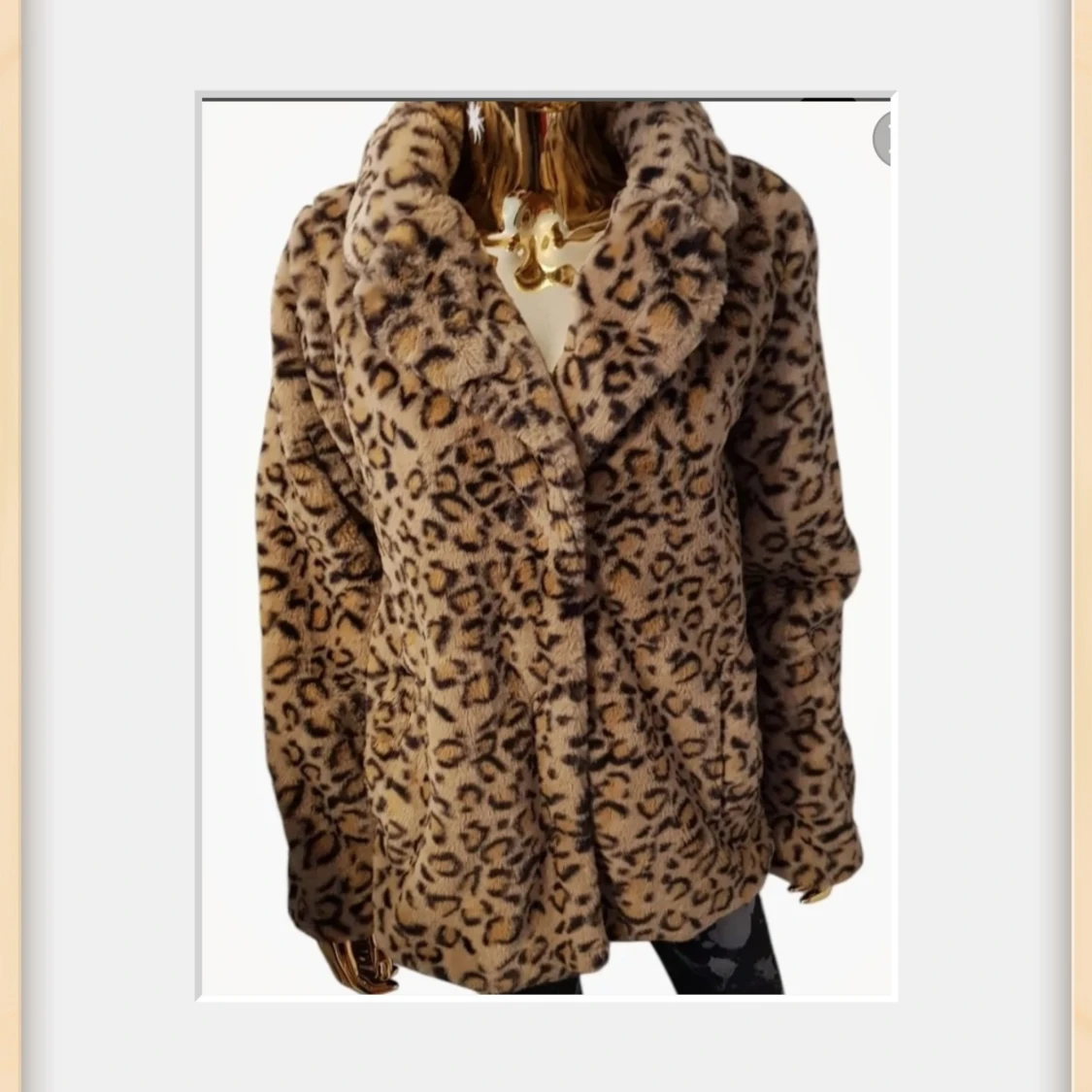 Leopardmönstrad pälsjacka Lager 157