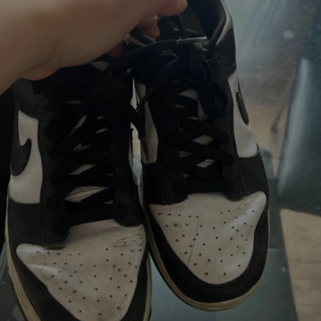 Nike Dunk Low svart/vit sneakers - 1