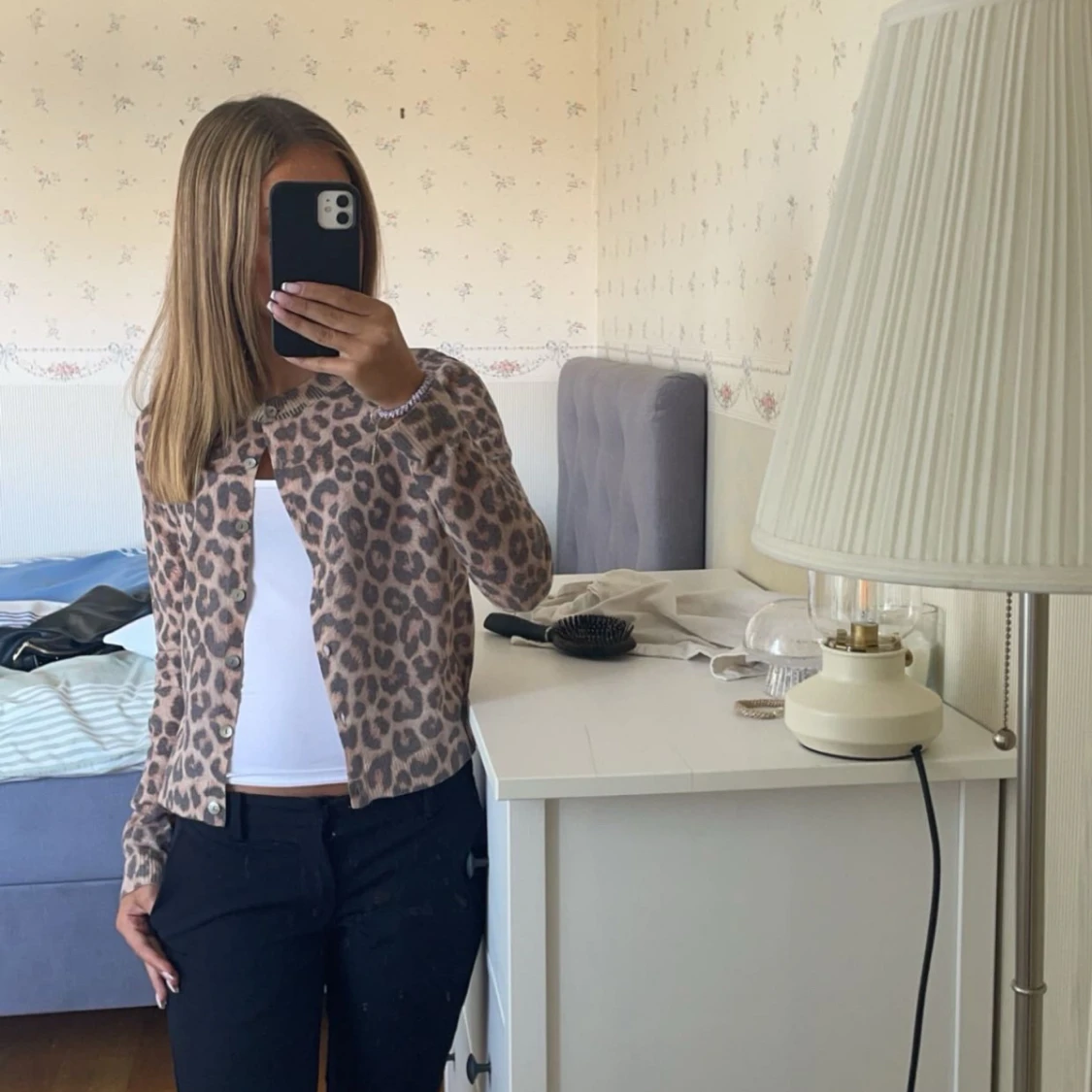Leopardmönstrad kofta från H&M