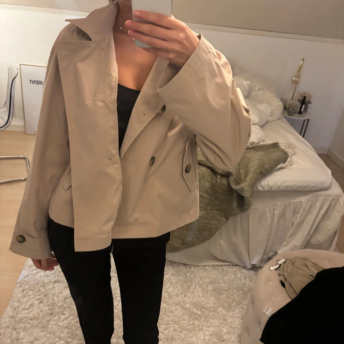 Beige trenchcoat