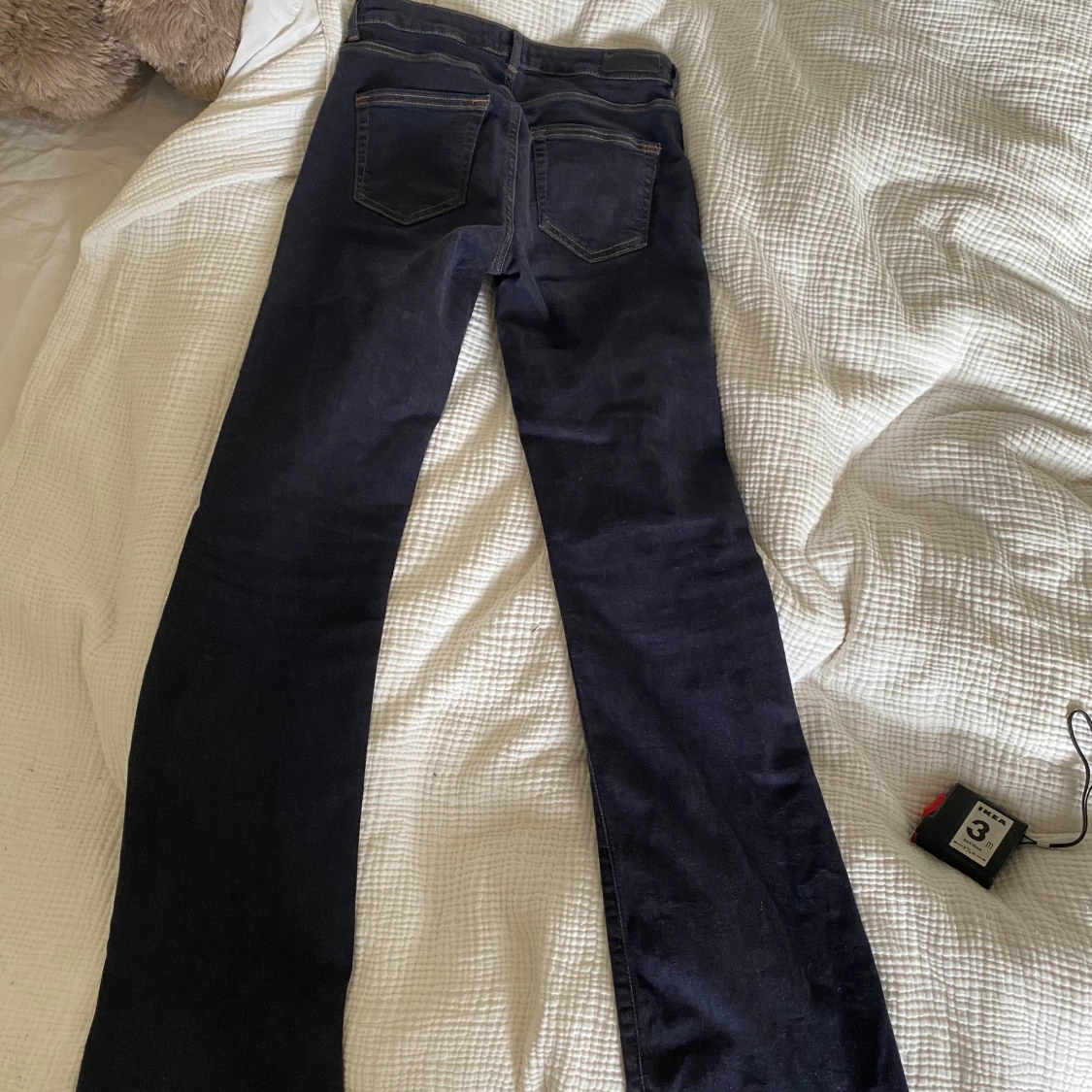 Mörkblå bootcut jeans - 4