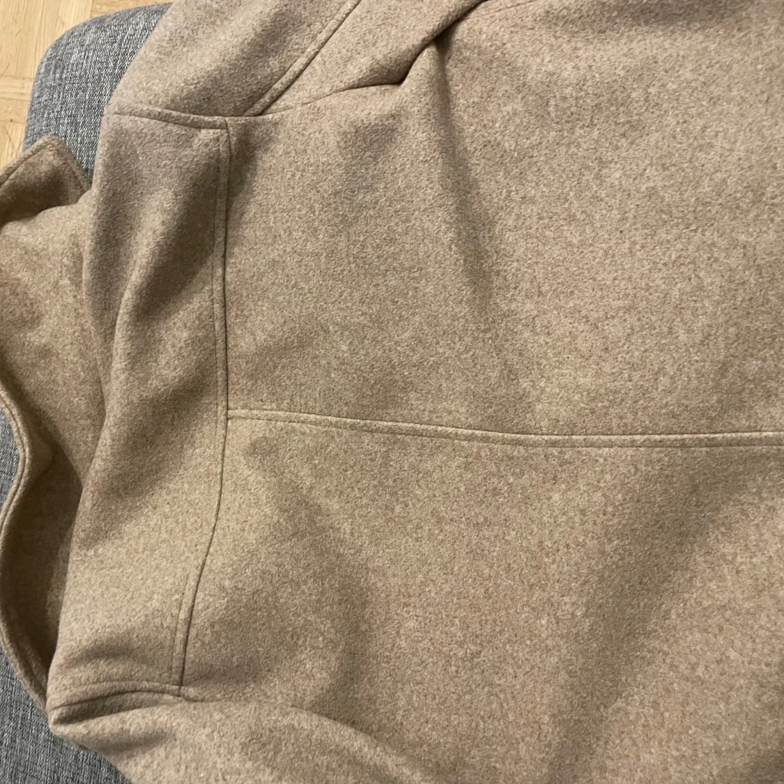 Beige overshirt från Zara i ullmix - 4