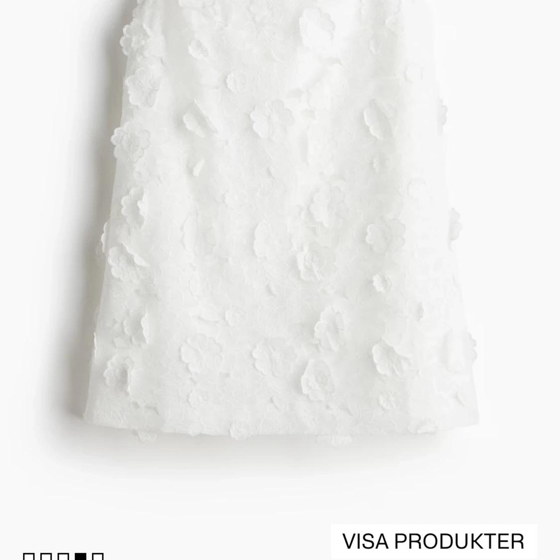 Vit blommig kortklänning - 1