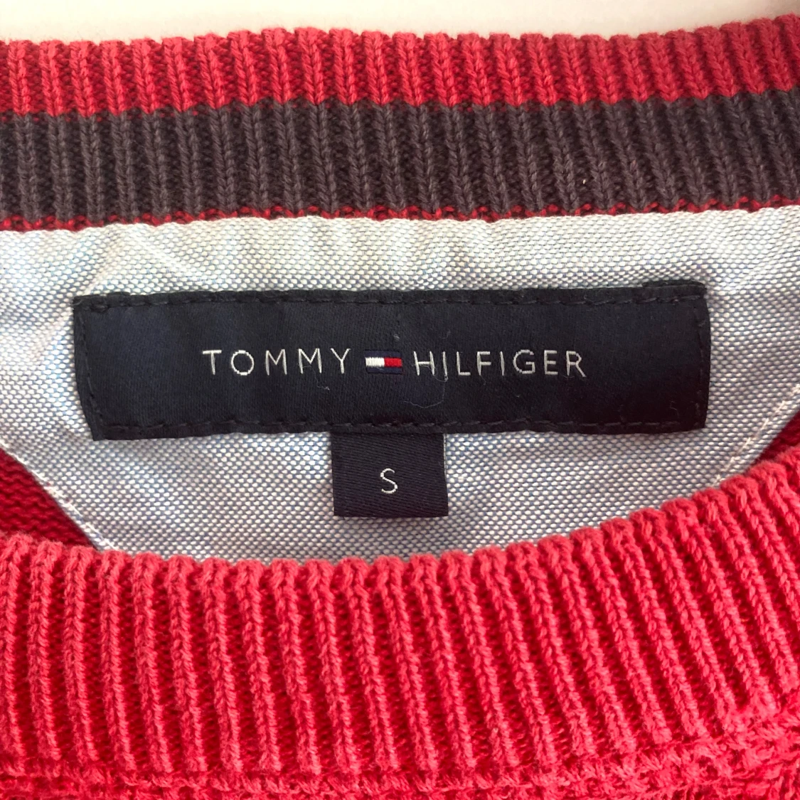 Röd stickad tröja Tommy Hilfiger S - 2