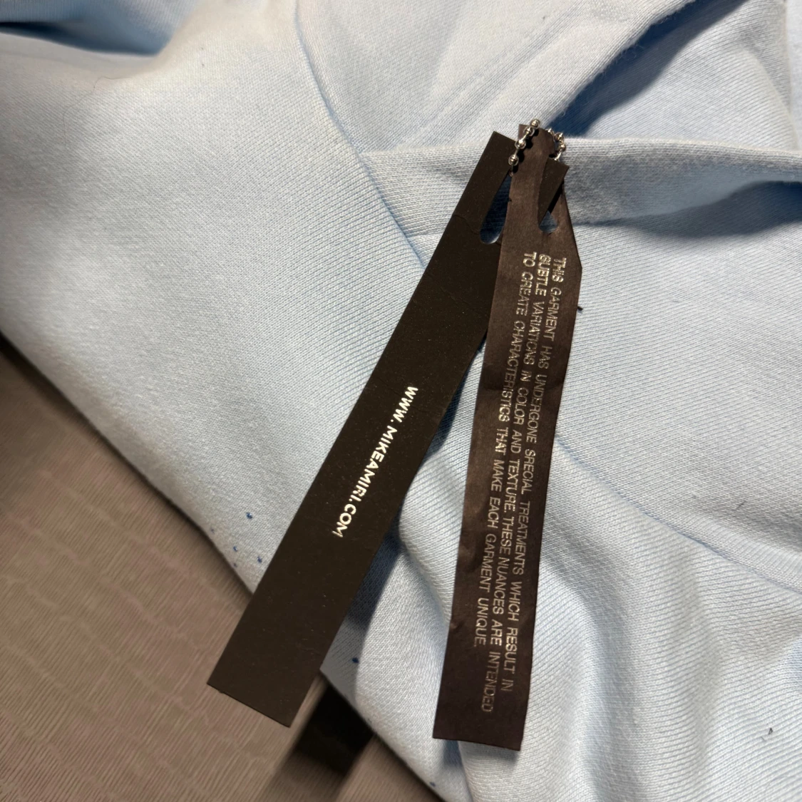 Ljusblå AMIRI hoodie  - 3