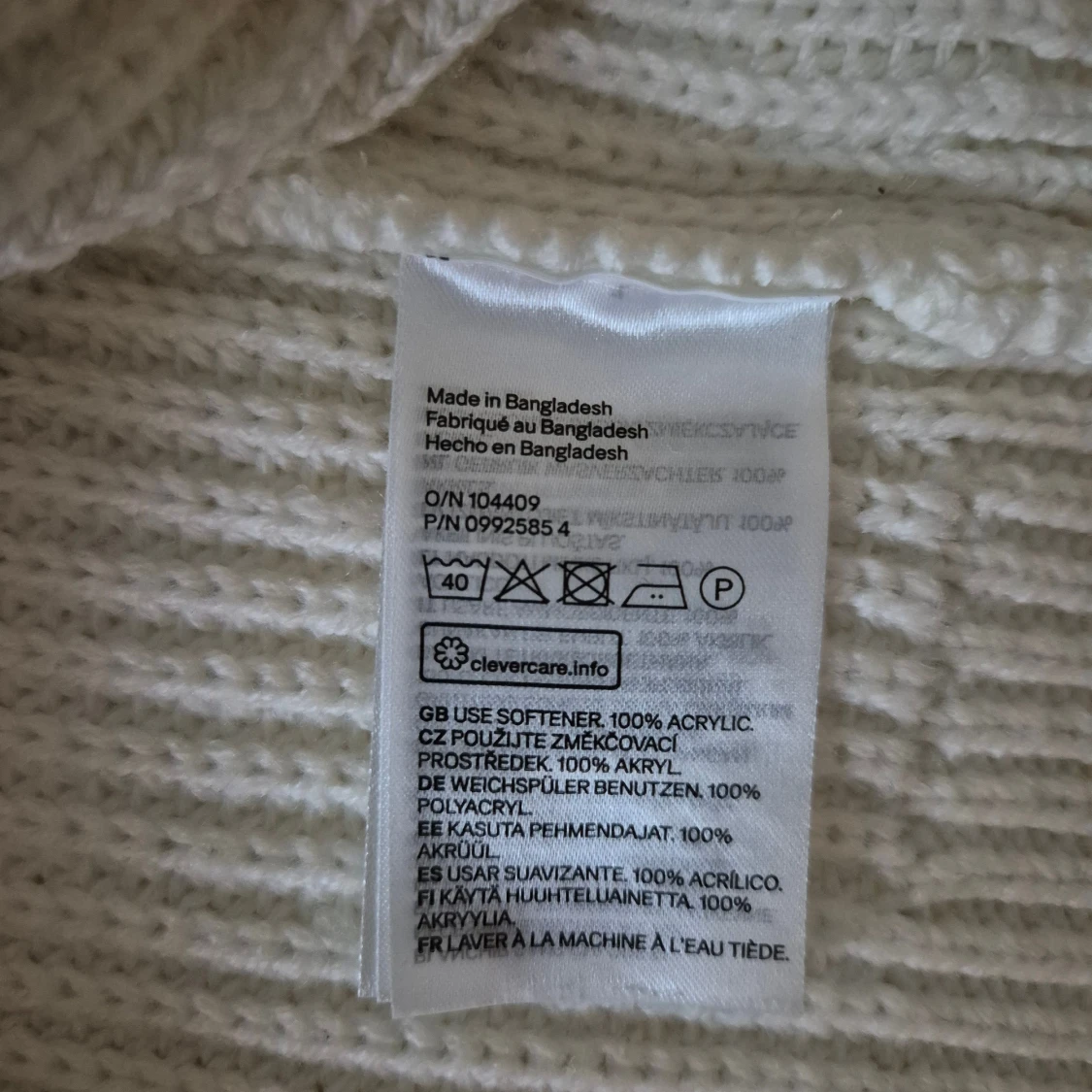 Slipover * stl S * Ärmlös v-ringad * naturvit - 4