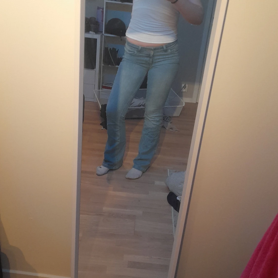 Bootcut jeans från Nelly ljusblå