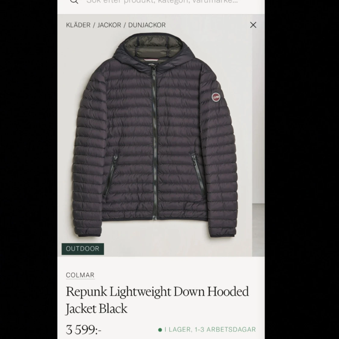 Svart dunjacka från Colmar  - 4