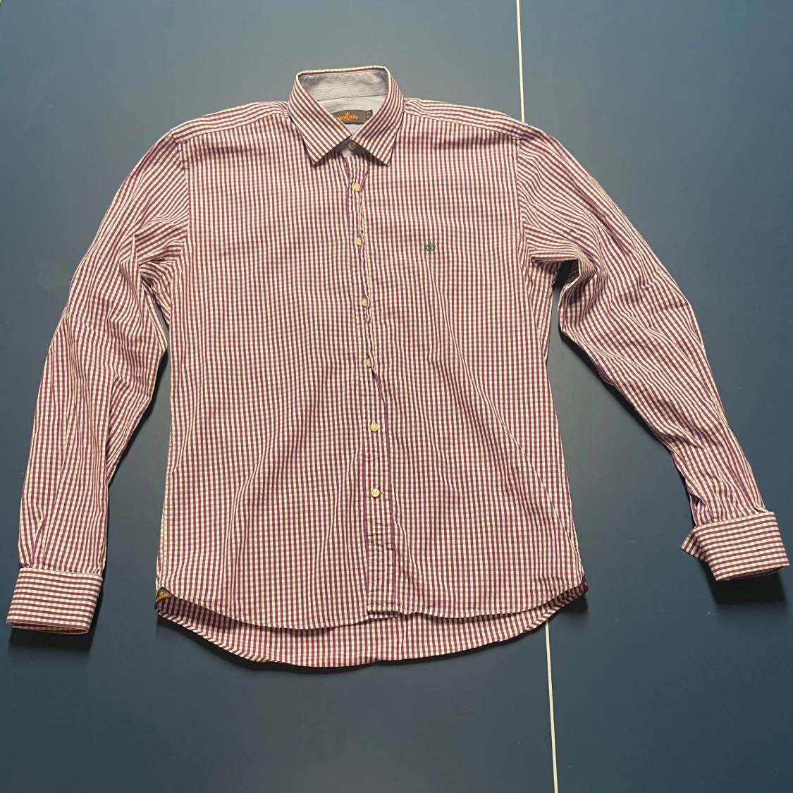 Vit-blå rutig skjorta från Morris