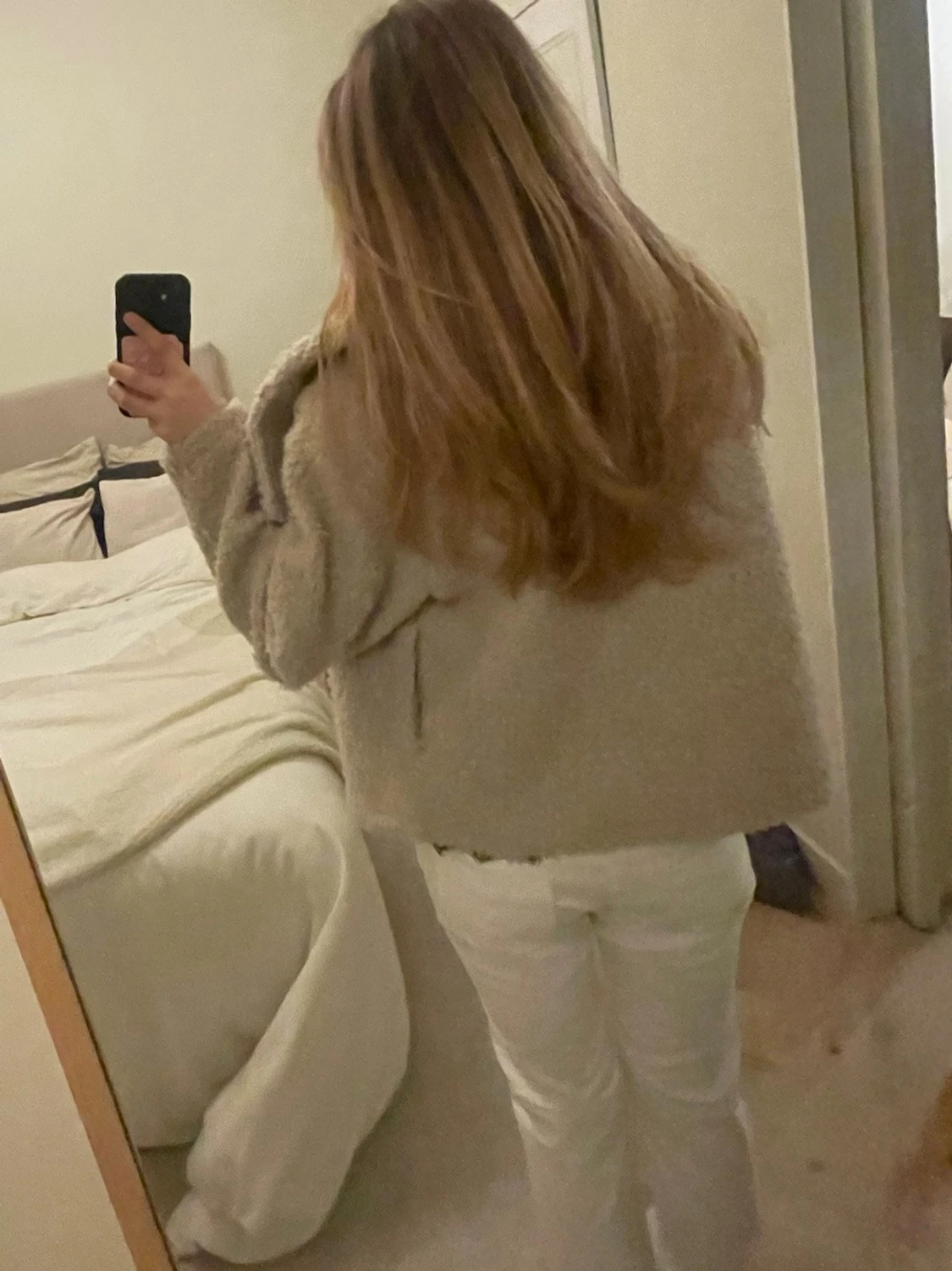 Beige teddyjacka  - 2