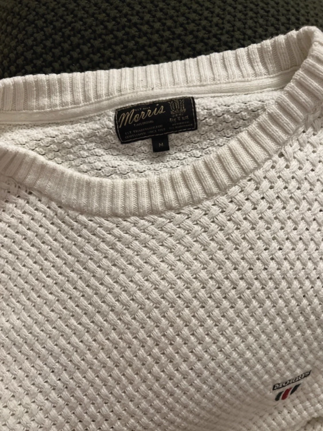 Vit stickad tröja från Morris - 3