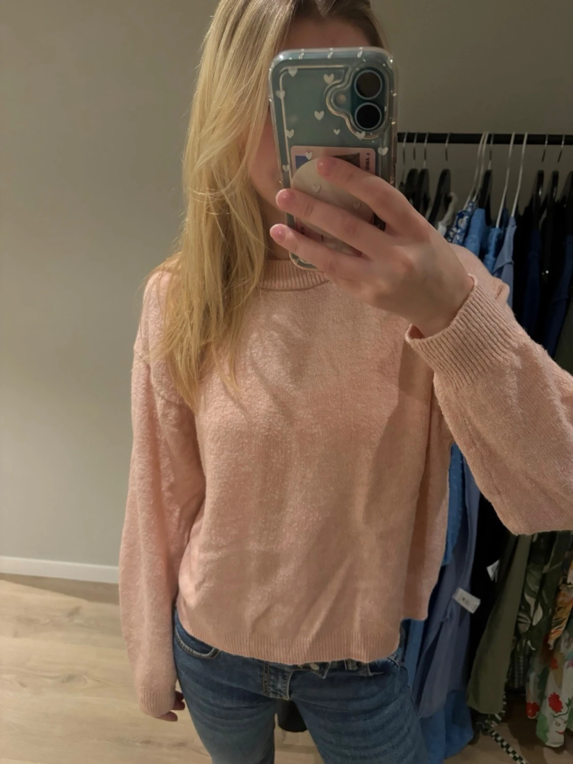 Ljusrosa stickad tröja från H&M