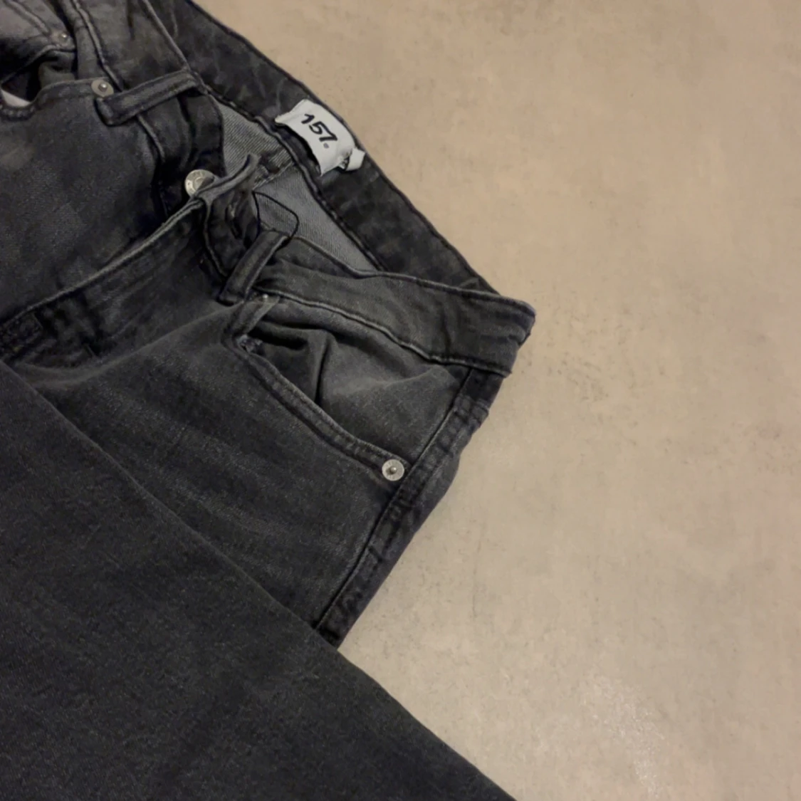 Gråa lågmidjade bootcut jeans - 2